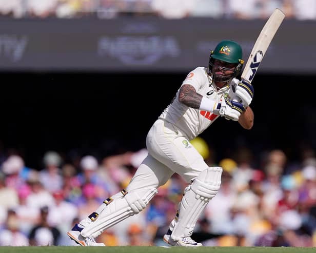 TOP MAN: Opening batter Jake Weatherald top-scored for Australia with 72on day two at The Gabba, Brisbane. Picture: Robbie Stephenson/PA