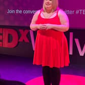Emma Rushton speaking at Tedx Wolverhampton in 2024