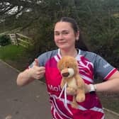 Grace Ashwell in training for the London Marathon.